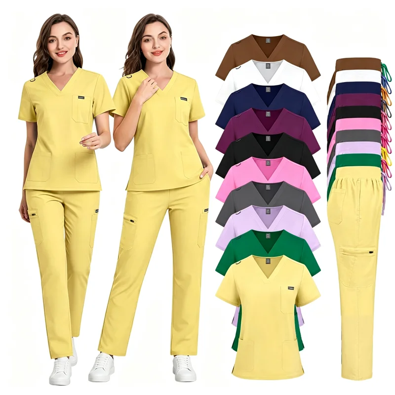Medical Lab Work - Uniforme Médico-Cirúrgico Minimalista de Cor Sólida
