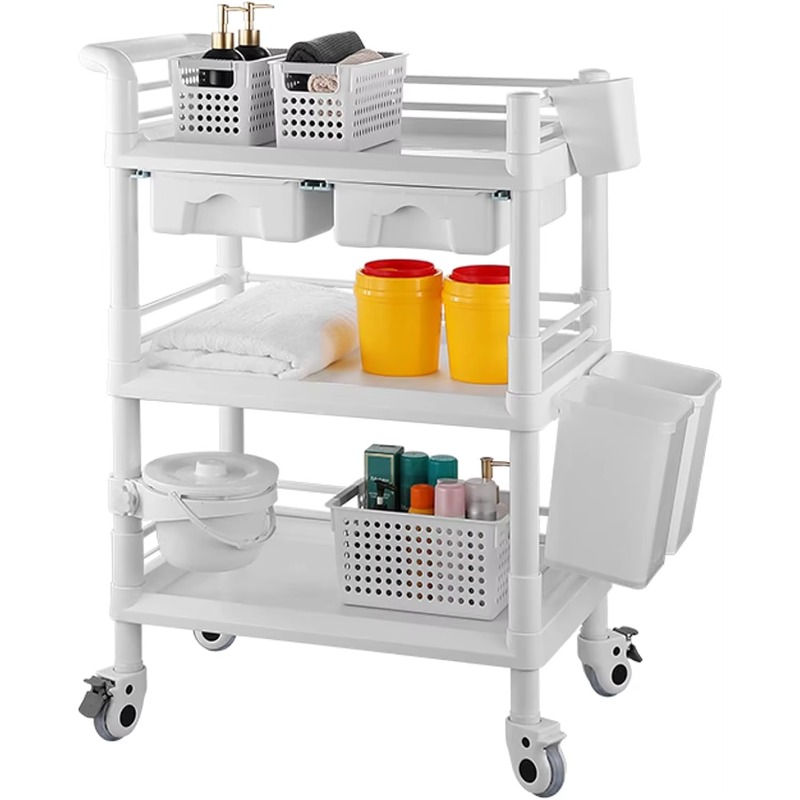 Medical Lab Furniture - Carrinho Utilitário Médico de 3 Níveis