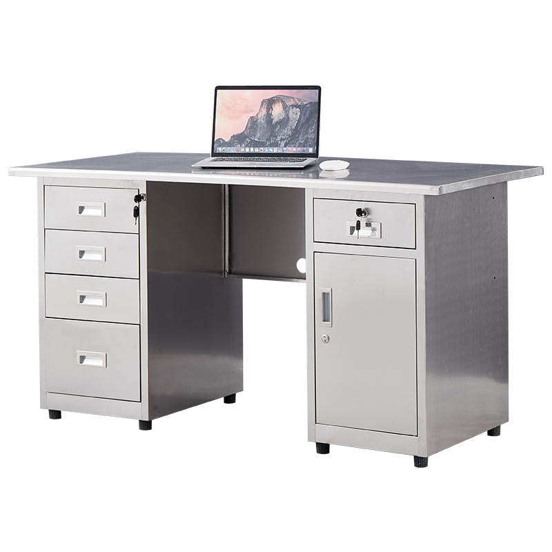 Medical Lab Furniture - Mesa de computador em aço inoxidável,